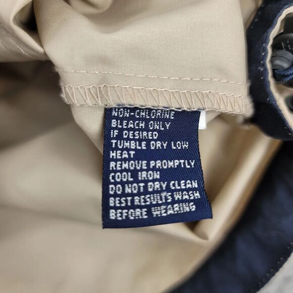 Chaps Ralph Lauren Jacket Mens XL Tan Packable Hood Vintage 90s Classic Logo - Picture 13 of 16